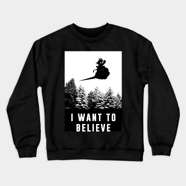 I want to believe Saiyajin Crewneck Sweatshirt by Meca-artwork